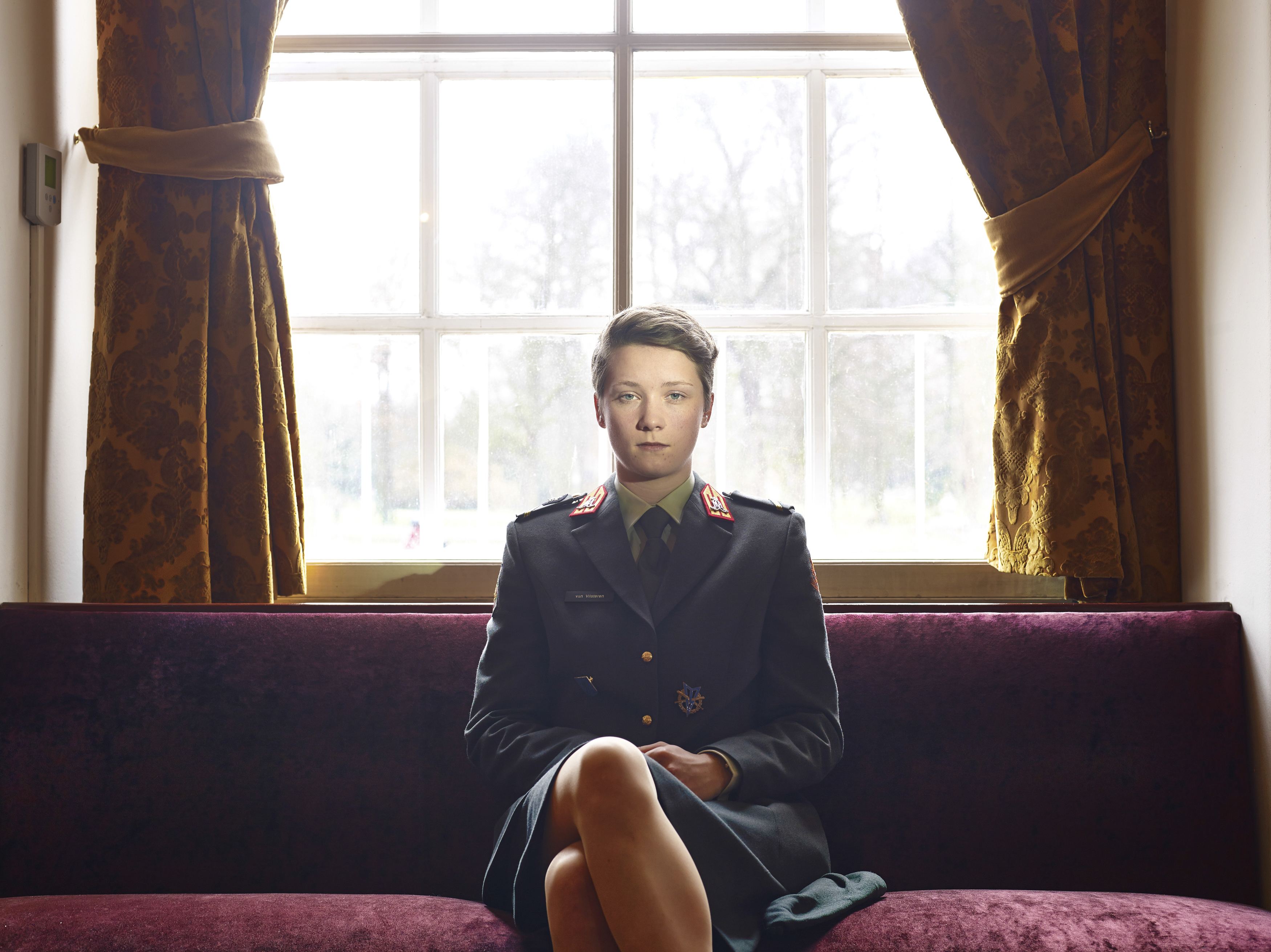 Third Prize in Portraits category by Paolo Verzonem, Italian Photographer with Agence VU. This picture is of a cadet at Koninklijke Militaire Academie (Royal Military Academy) in Netherlands.