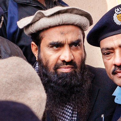 India lodges strong protest with Pakistan over Lakhvi release.