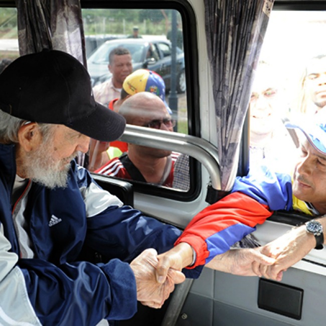 Fidel Castro appears in public for first time in over a year.