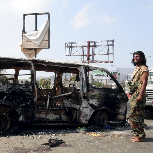 Yemeni tribal fighters enter coastal town to drive out al Qaeda.