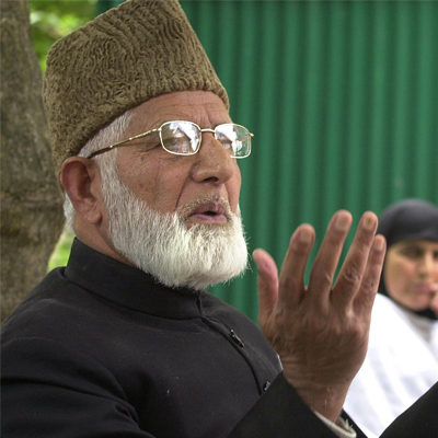 Masarat Alam, Geelani hold anti-India rally in Srinagar, Pakistan.