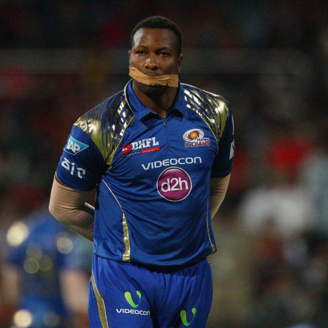 IPL 8: Kieron Pollard shuts mouth with sellotape after ... - 640 x 640 jpeg 46kB