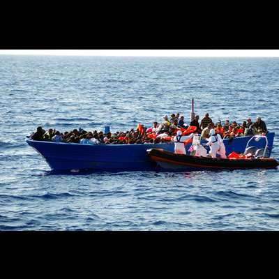 Smugglers locked hundreds in hold of capsized boat in.