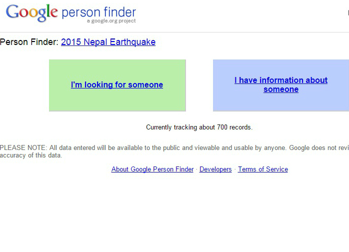 Nepal quake: Google launches Person Finder service to track.