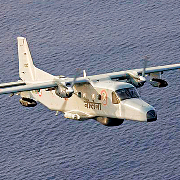 Missing Dornier aircraft: Naval survey ship INS Sandhyak detects.