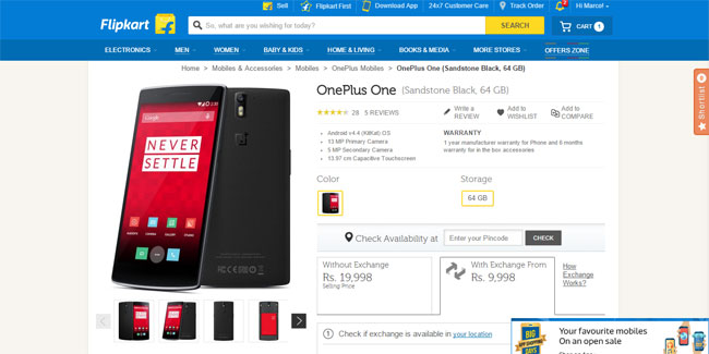 oneplus watch flipkart