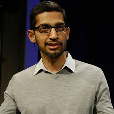 Sundar Pichai, Google's new CEO congratulated on Twitter