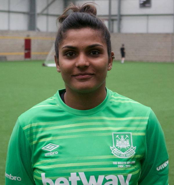 Indian in EPL: West Ham United signs goalkeeper Aditi Chauhan - 600 x 639 jpeg 41kB