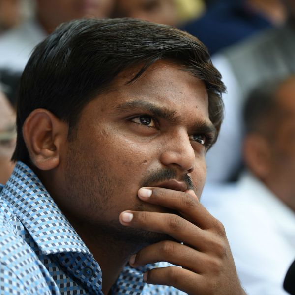 <b>Hardik Patel</b>, spearheading the Patel reservation movement in Gujarat, <b>...</b> - 378420-afp-hardik-patel