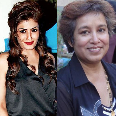 Raveena Tandon and Taslima Nasreen