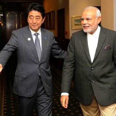 Japanese premier Shinzo Abe and PM Narendra Modi