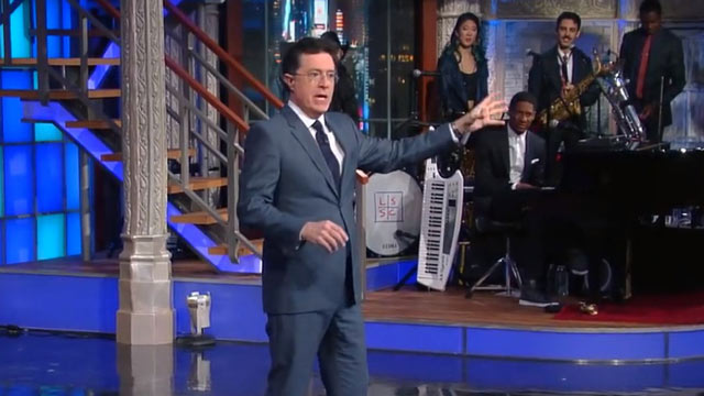You have to listen to 'Late Show' host Stephen Colbert narrate his adorable love story