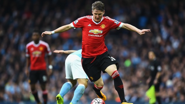 Did Manchester United demote Bastian Schweinsteiger to the reserve team after he quit from international football?
