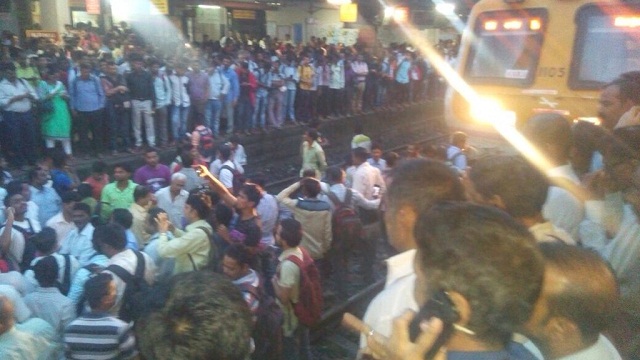 Watch: Angry commuters protest at Badlapur station over delayed trains in Mumbai