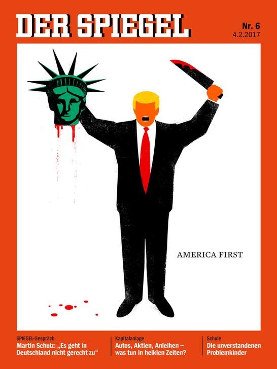 Solution Is Tyrannicide European Magazines Spark Outrage With Edgy Covers Hitting Out Us President Trump