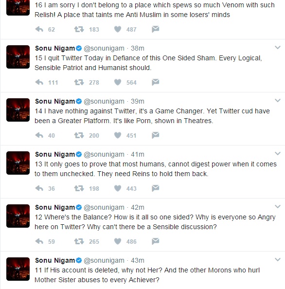 Sonu Nigam Ka Sex Video English - WHAT? Post Abhijeet Bhattacharya's Twitter account suspension, Sonu Nigam  QUITS the site equating it with porn!