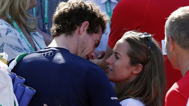 Defending Wimbledon champ Andy Murray and wife Kim Sears ... - 640 x 360 jpeg 71kB