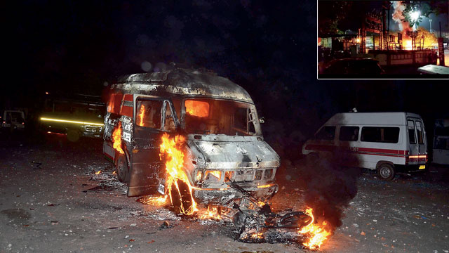 Ramganj erupts: 1 dead, thana stoned, cops injured