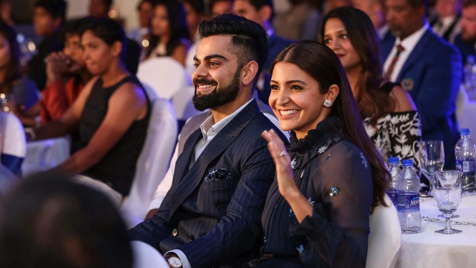 Anushka Sharma and Virat Kohli at the BCCI Awards (Picture by PTI)