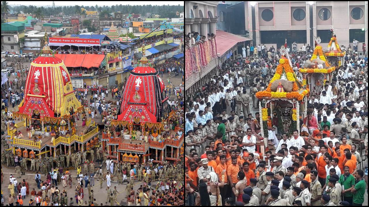In Puri and Ahmedabad, devotees flock to be part of annual Jagannath Yatra