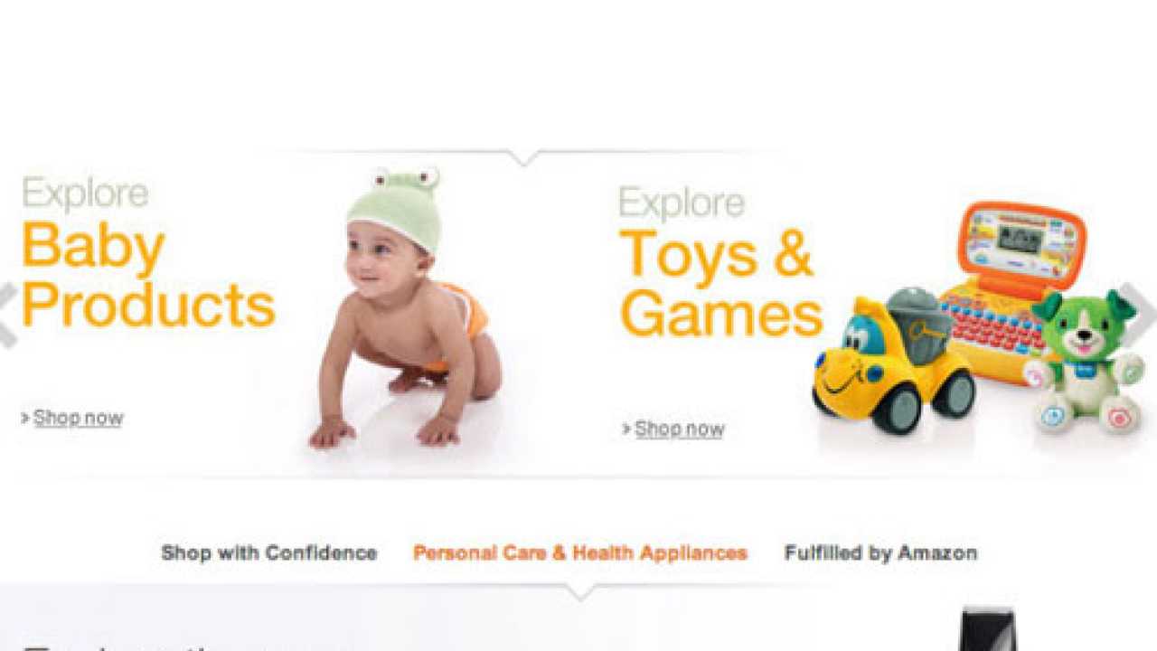 Amazon India adds toys, baby products, personal and health care stores