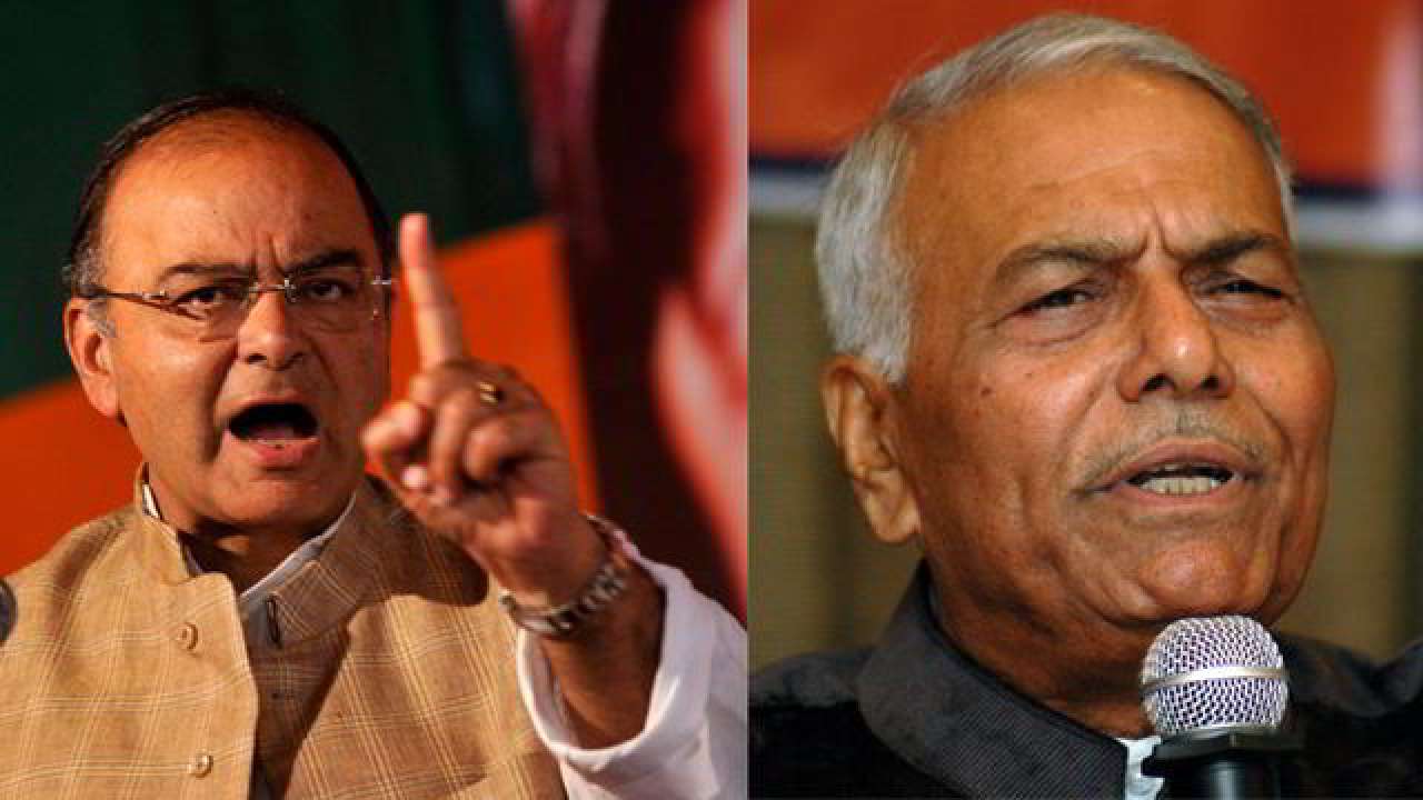 Image result for Yashwant Sinha with Jaitley l