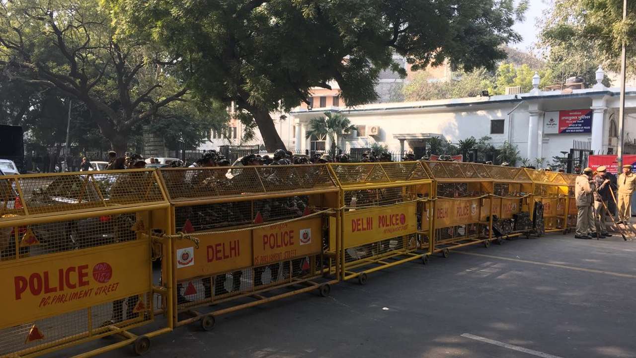 Jignesh Mevani reaches Parliament Street