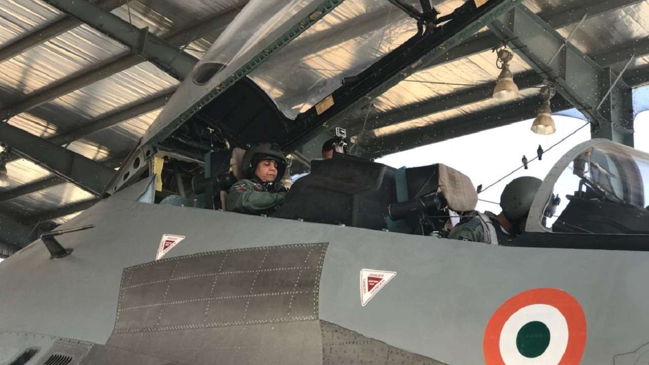 Sitharaman flies in Sukhoi for 40 minutes Sitharaman flies in Sukhoi for 40 minutes