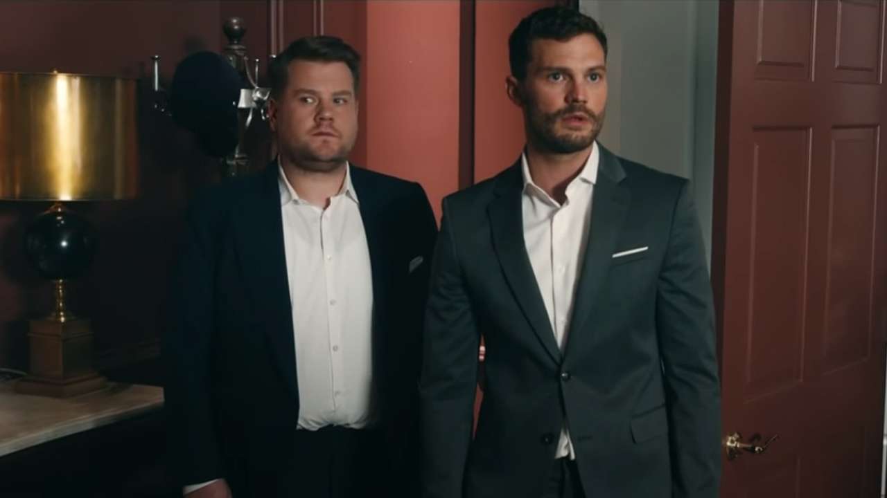 James Corden Seduces Jamie Dornan in Fifty Shades Parody