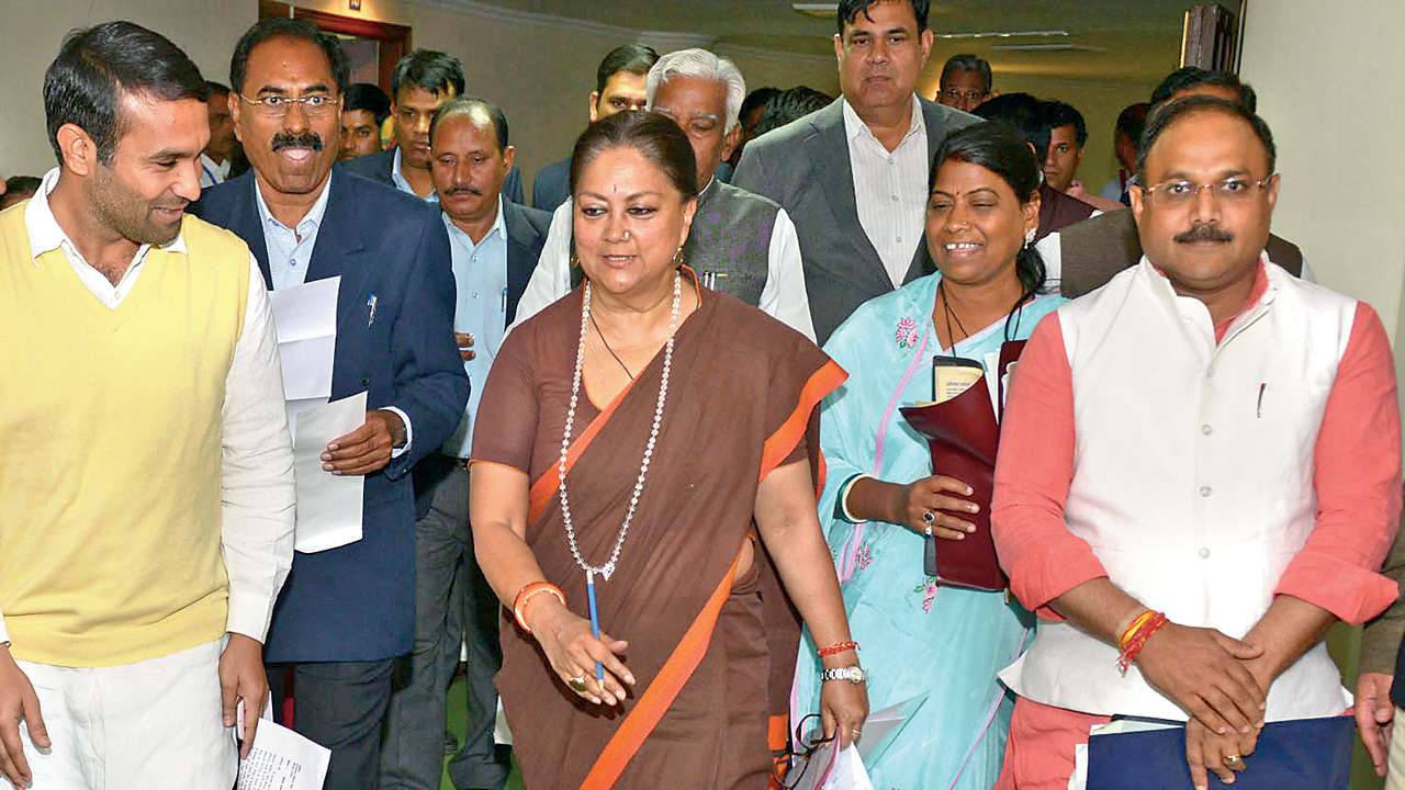 Rajasthan Chief Minister Vasundhara Raje Likely To Present Populist Budget