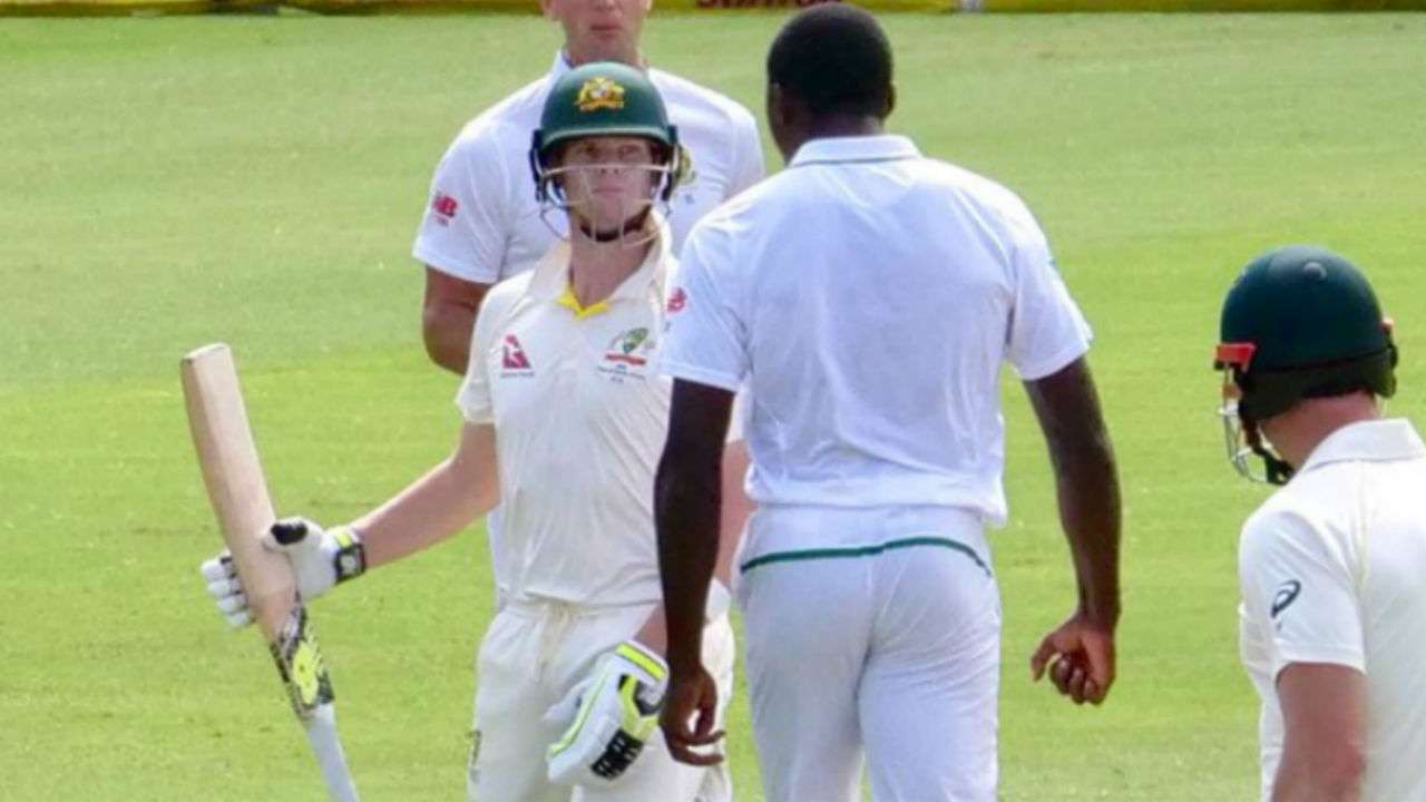 Kagiso Rabada and Steve Smith
