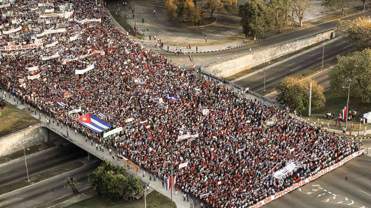 День труда на Кубе. Парад на площади революции в Гаване 1 мая 2018