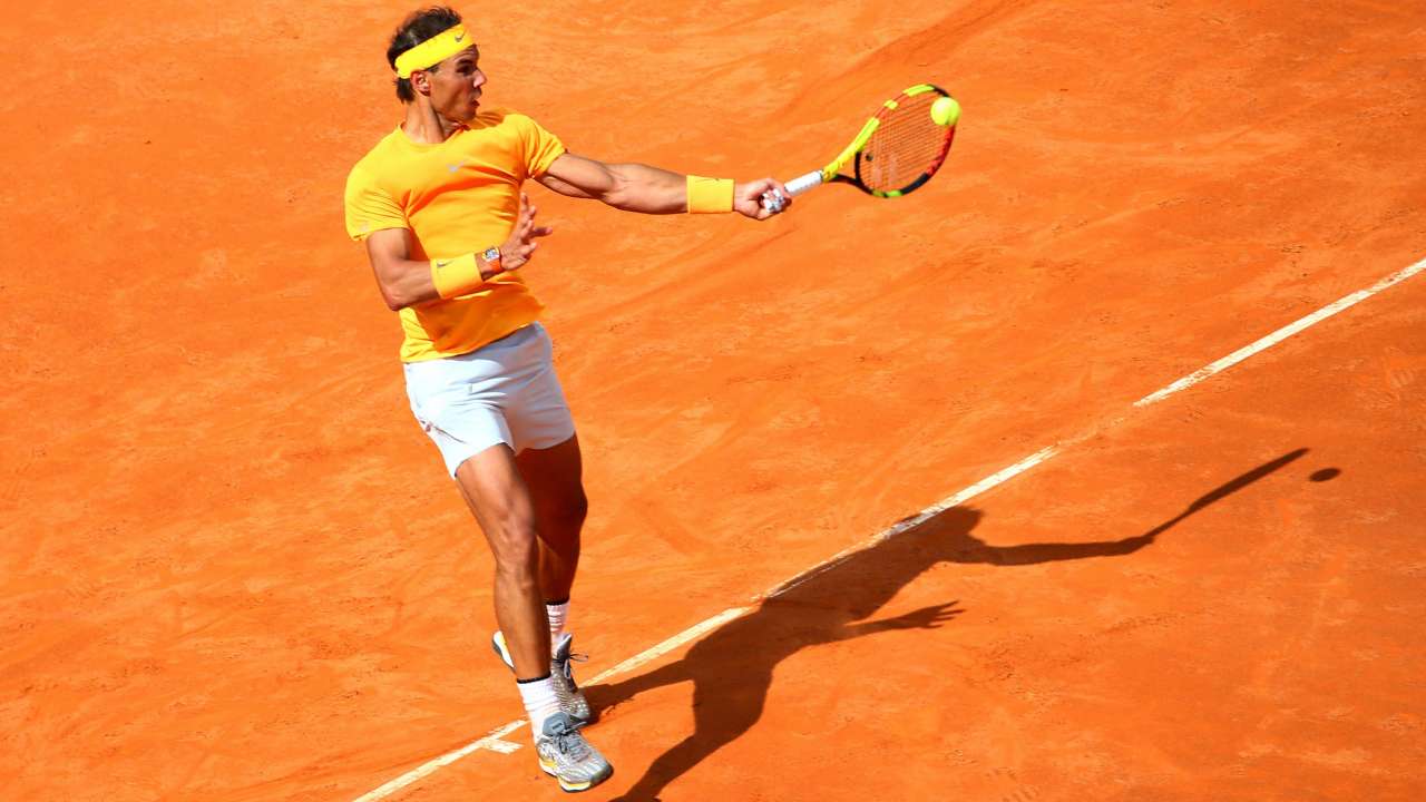 Rafael Nadal reacts to getting back to winning ways in Rome