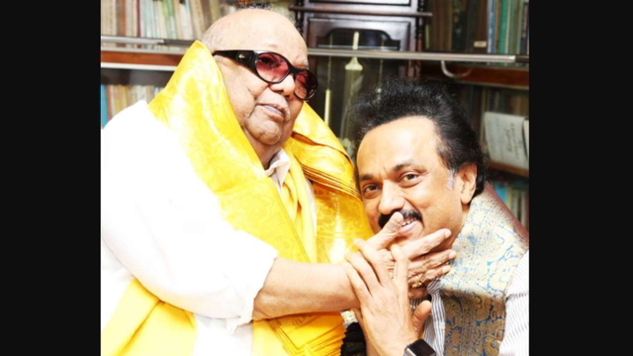 Stalin with Karunanidhi