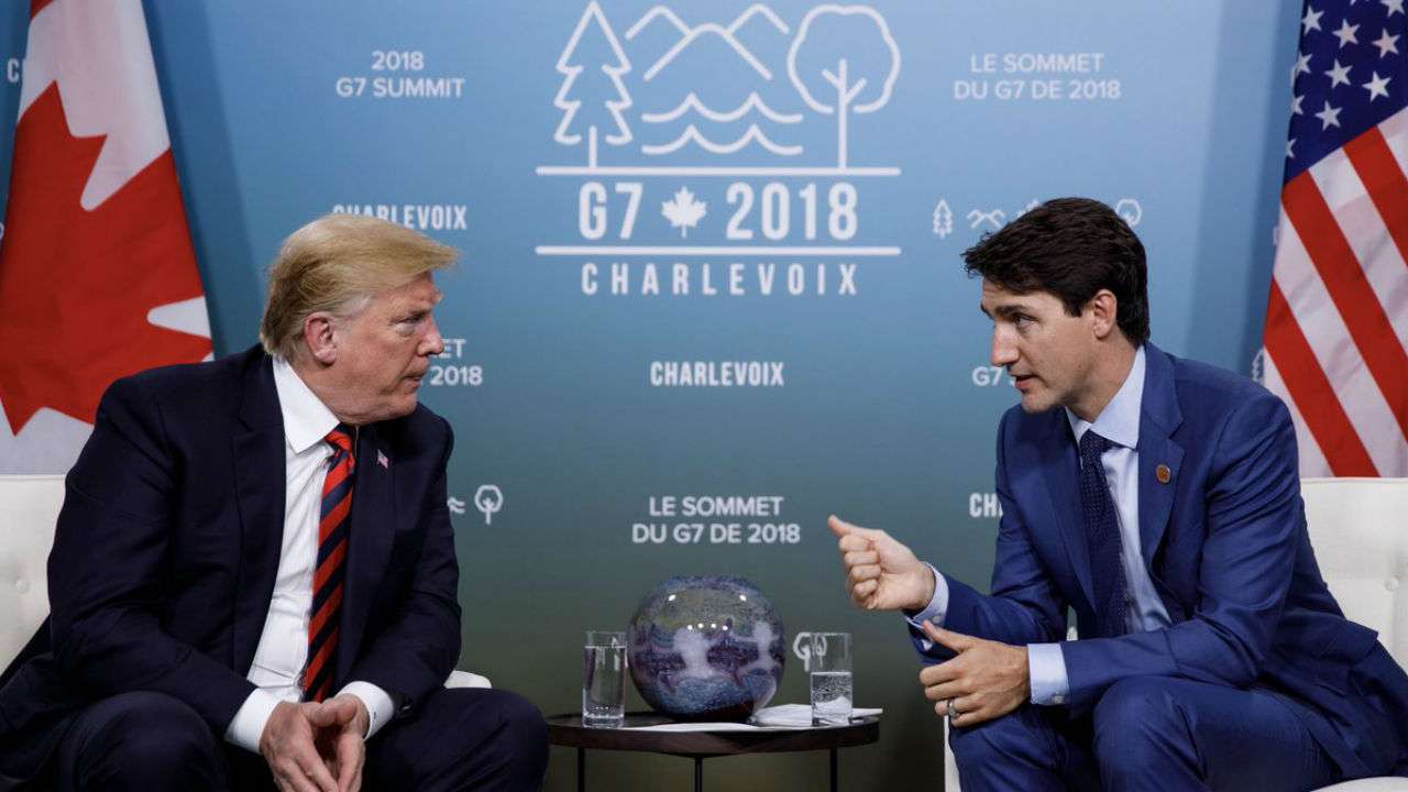 US President Donald Trump with Canadian Prime Minister Justin Trudeau US President Donald Trump with Canadian Prime Minister Justin Trudeau
