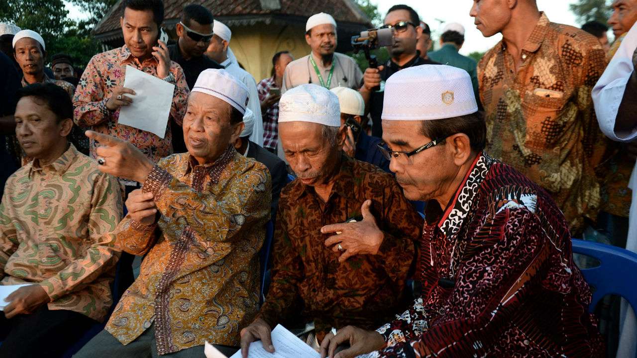 Muslim religious official and elders