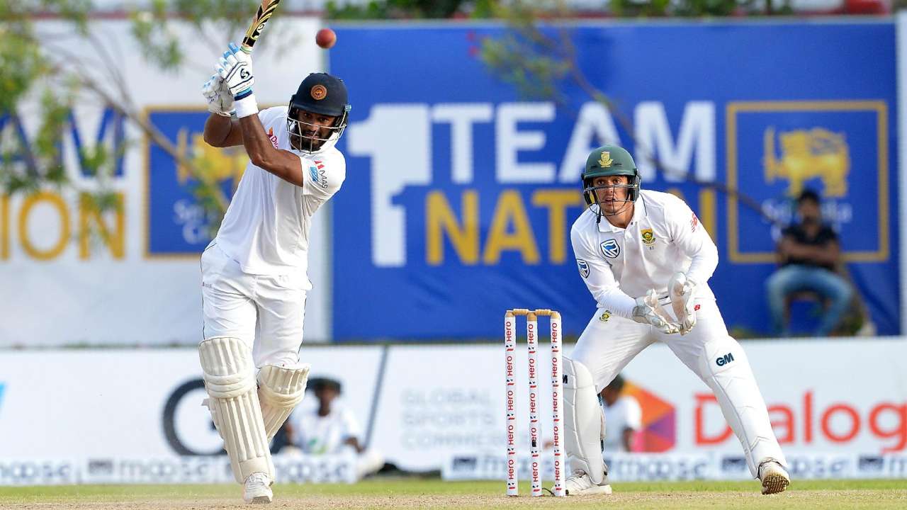 Dimuth Karunaratne scored a splendid hundred (158*) against South Africa in Galle. (Photo - Cricket Sri Lanka)