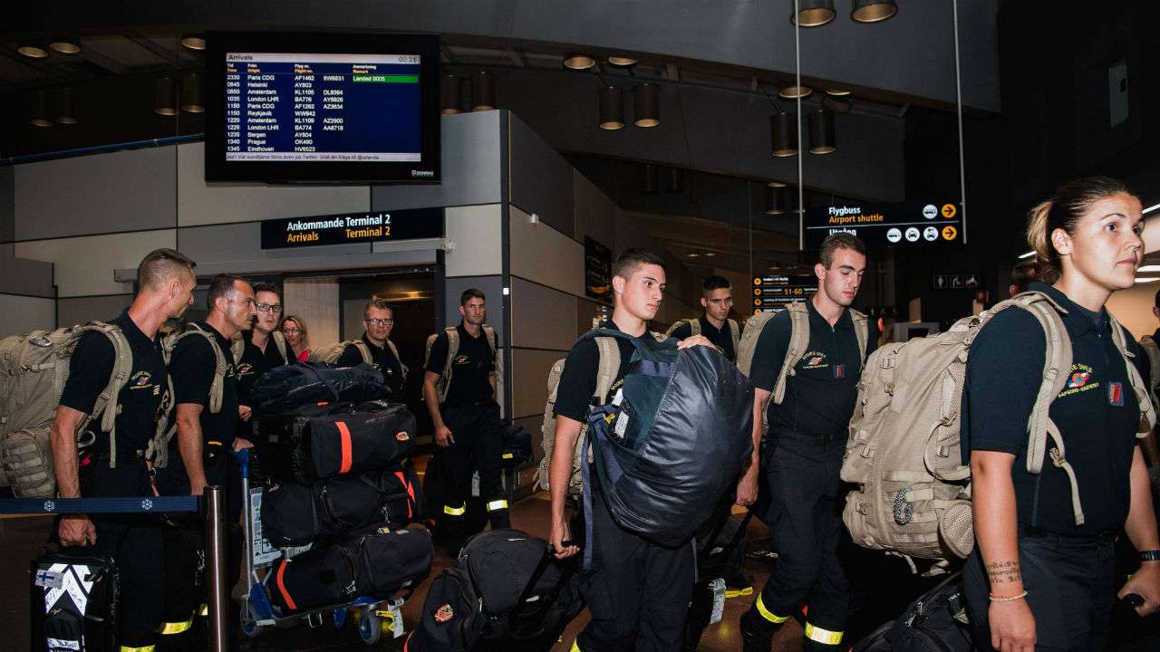 Firefighters from across Europe rush to help Sweden battle blaze