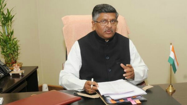 Telecom Minister Ravi Shankar Prasad