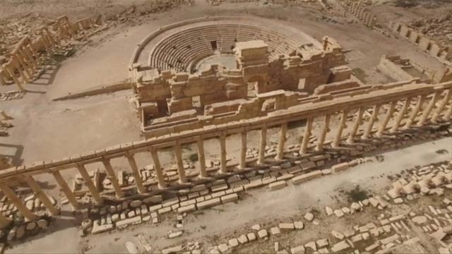 Aerial shot of Palmyra