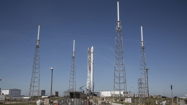 Falcon 9 and Dragon ready for blast off