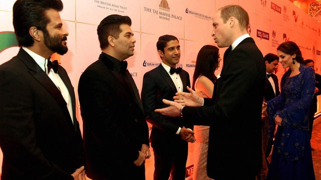 Royal couple meet Bollywood stars