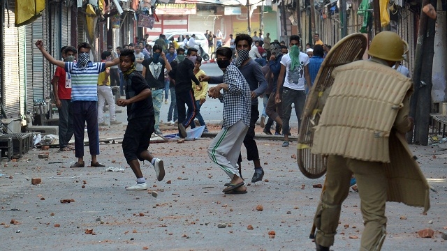Image result for stone pelting kashmir