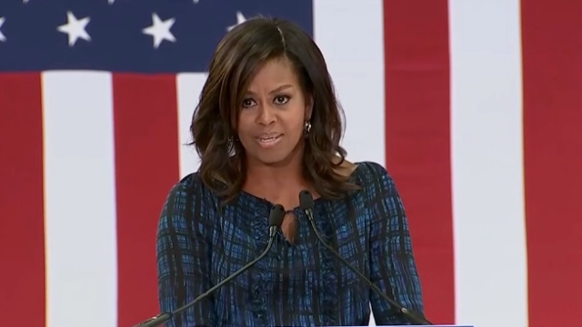 Michelle Obama says America 'needs an adult' in White House