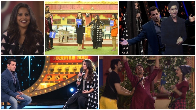 Bollywood Actress Vidya Balan having fun with Bigg Boss inmates (DNA)