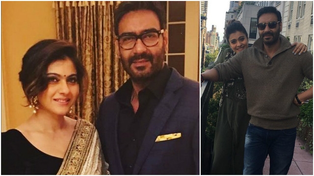 Image result for Kajol Shares an Adorable Selfie With Ajay Devgn On Their 18th Wedding Anniversary