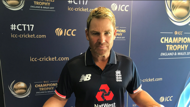Champions Trophy: Shane Warne Shows Off England Jersey!