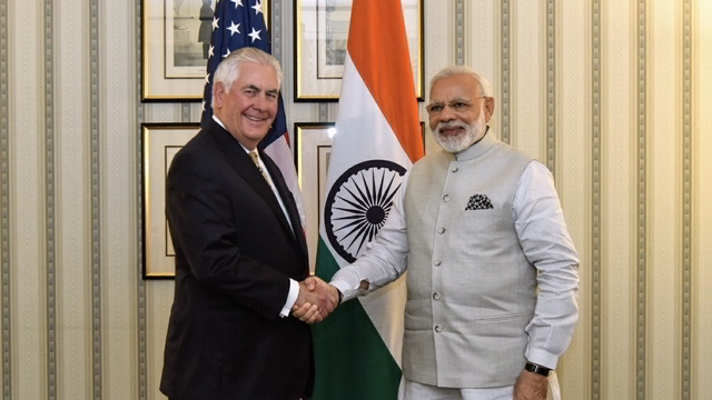 Image result for US Secretary of State Rex Tillerson with modi