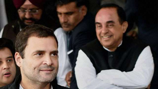 Rahul Gandhi and Subramanian Swamy Rahul Gandhi and Subramanian Swamy