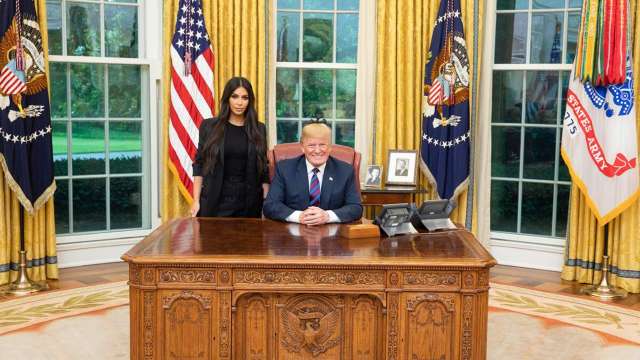 Kim Kardashian West and Donald Trump